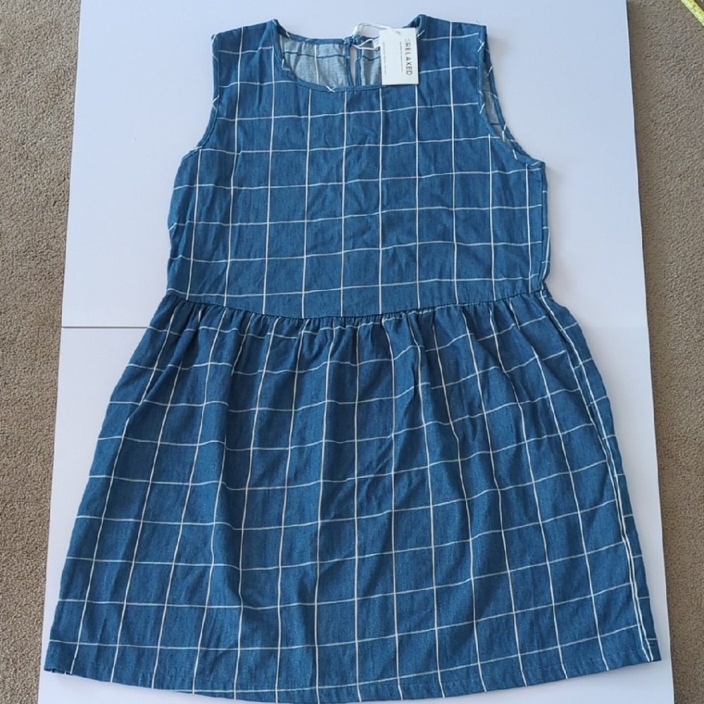 Blue Windowpane Dress
